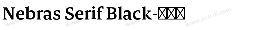 Nebras Serif Black字体转换